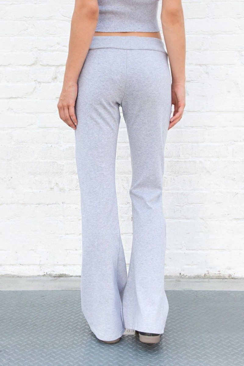 Pantalon Brandy Melville Hillary Yoga Grise Clair | VZY-77089829